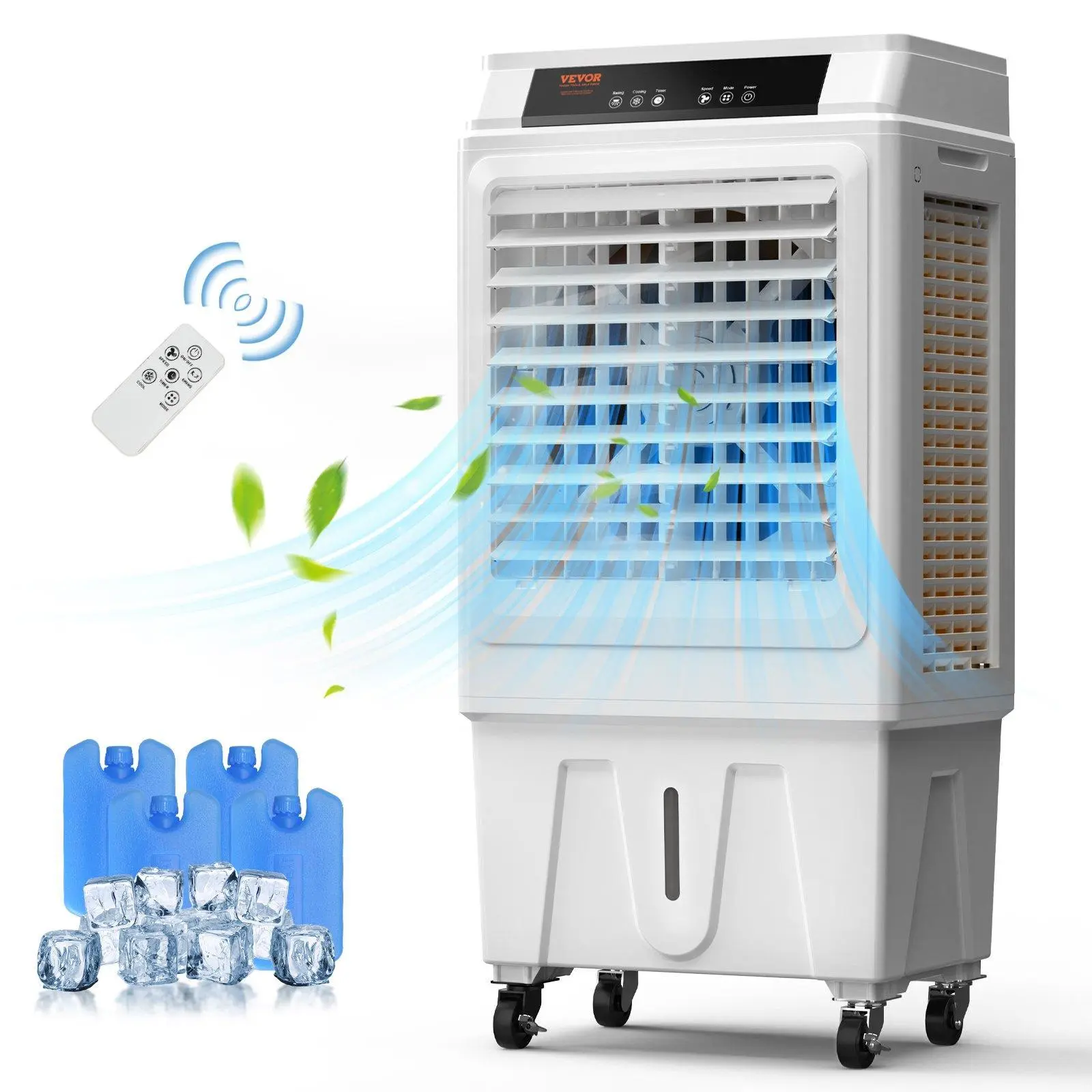 Enfriador de aire evaporativo VEVOR de 3100 CFM con control remoto