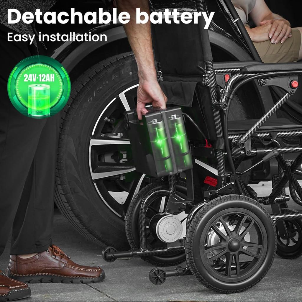 Electric Wheelchairs for Adults, Foldable Wheelchair for Adults,360W Dual Motor Motorized Wheelchair with 15 Miles Long Travel Range, Maximum Speed 4MPH, Support 286 lbs Electric Wheelchairs for Adults, Foldable Wheelchair for Adults,360W Dual Motor Motorized Wheelchair with 15 Miles Long Travel Range, Maximum Speed 4MPH, Support 286 lbs