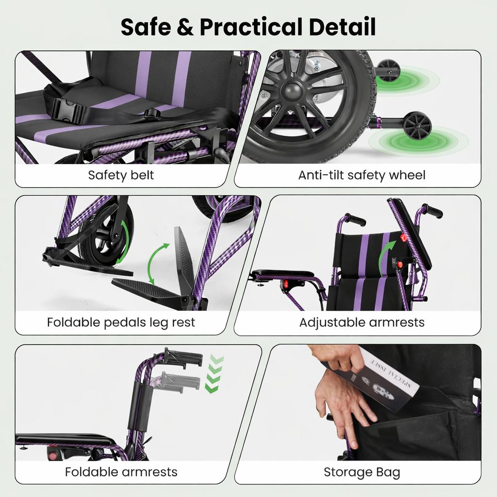 Electric Wheelchairs for Adults, Foldable Wheelchair for Adults,360W Dual Motor Motorized Wheelchair with 15 Miles Long Travel Range, Maximum Speed 4MPH, Support 286 lbs Electric Wheelchairs for Adults, Foldable Wheelchair for Adults,360W Dual Motor Motorized Wheelchair with 15 Miles Long Travel Range, Maximum Speed 4MPH, Support 286 lbs