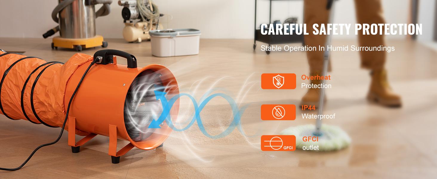 【summerfinds】VEVOR Portable Ventilator, exhaust fan with duct hose for workshop, 12 Inch 585W 3198 CFM Heavy-Duty Cylinder Fan with 16.4 ft Duct Hose for Dust, Smoke, Fumes - Home, Workshop, Garage Use, Portable Blower Blowers, Ventilation Fan Booster 【summerfinds】VEVOR Portable Ventilator, exhaust fan with duct hose for workshop, 12 Inch 585W 3198 CFM Heavy-Duty Cylinder Fan with 16.4 ft Duct Hose for Dust, Smoke, Fumes - Home, Workshop, Garage Use, Portable Blower Blowers, Ventilation Fan Booster