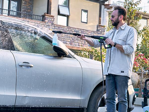 2.6 GPM 2600PSI Electric Pressure Washer with Foam Cannon for Cleaning Cars , Driveways, Decks, Fences, Patios & Outdoor Cleaning, 3 Wand Lengths 1600W Portable Pressure Cleaner fathersdaygift 2.6 GPM 2600PSI Electric Pressure Washer with Foam Cannon for Cleaning Cars , Driveways, Decks, Fences, Patios & Outdoor Cleaning, 3 Wand Lengths 1600W Portable Pressure Cleaner fathersdaygift