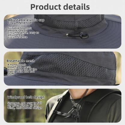 Nuevo sombrero con ventilador solar triple para exteriores (modelo 2026): sombrero con protección solar y ventilador, batería recargable, resistente al agua, ideal para eventos deportivos, diseño unisex.