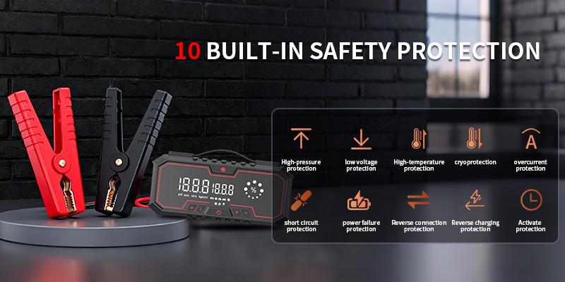 【Father's Day Gift】Kapeezi 12V Portable Emergency Car Battery Starter, 18000mAh Power Bank, 160PSI Tire Inflator, LED Light, Car Tool Kit, Automotive Essential Accessory Car Essentials