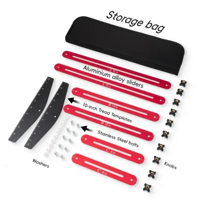 Herramienta de plantilla para peldaños de escalera GJAHSH de aleación de aluminio – Guía de medición profesional ajustable – Herramienta de precisión para carpintería (escaleras, contrahuellas y estantes) – Herramienta de trazado para mejoras del hogar