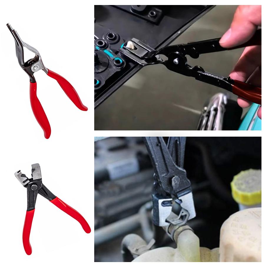 【DealsForYouDays】9PCS Hose Clamp Pliers, Automotive Pliers Kit,Long Reach Hose Clamp Tool Remover for Water Hose and Automotive Coolant Radiator Heater with Flexible Wire Long Reach Hose Clamp and Flat Band Pliers #DealsForYouDays
