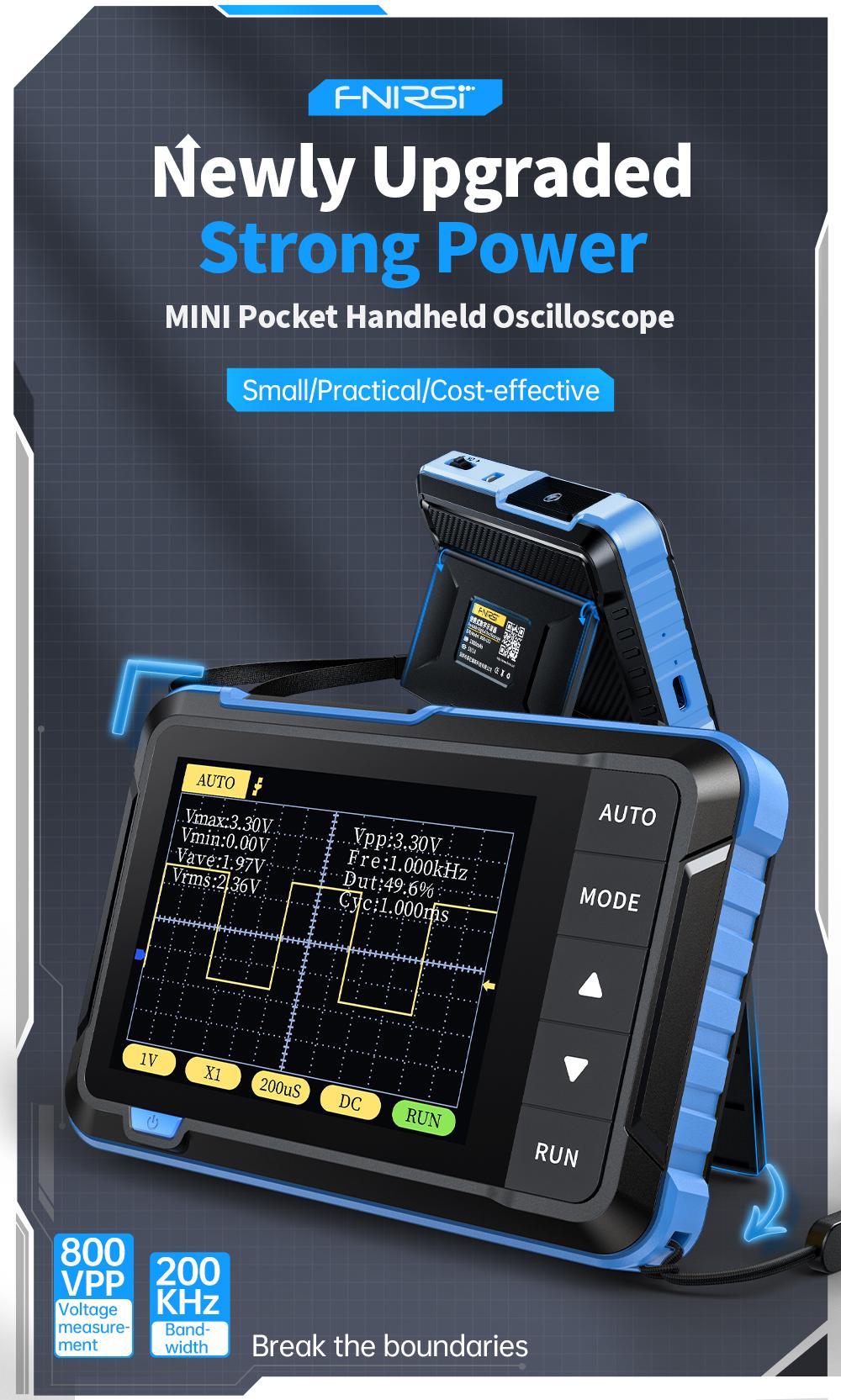 FNIRSI DSO-152 Pocket Oscilloscope for Car Audio Gain, Clipping Check & DIY Learning
