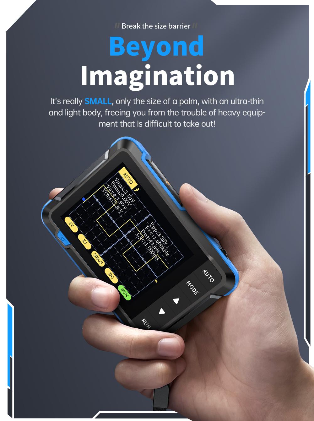 FNIRSI DSO-152 Pocket Oscilloscope for Car Audio Gain, Clipping Check & DIY Learning