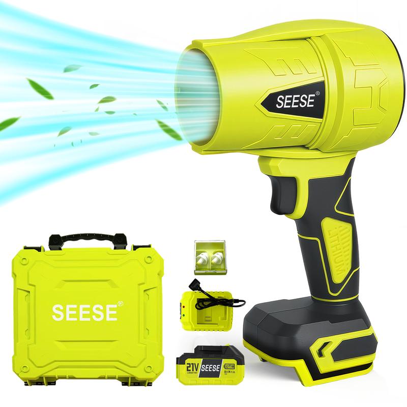 【SummerVibes】Soplador Turbo Jet SEESE, Soplador de hojas, Ventilador turbo de alta potencia, Motor de cobre puro, Secado de automóviles tras el lavado, Soplador de nieve portátil, Plumero de aire turbo inalámbrico, Mejoras del hogar, Mantenimiento de jard