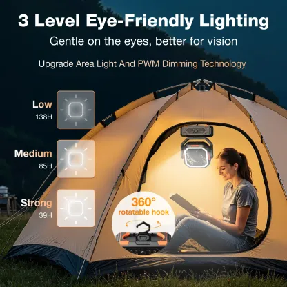 OGERY 2026 — Ventilador de camping mejorado, recargable de 30.000 mAh con luces LED y giro de 270°; ventilador de mesa oscilante con control remoto, ideal para tiendas de campaña, viajes, el hogar y actividades al aire libre — summerwins