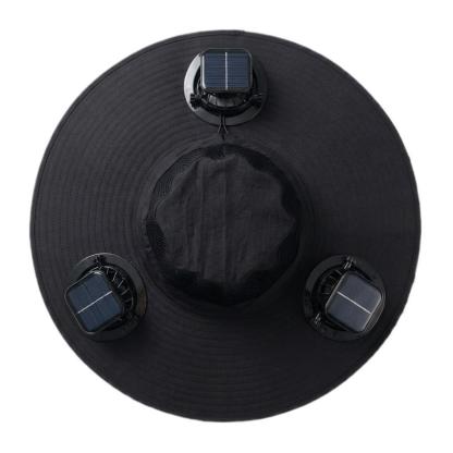 Nuevo sombrero con ventilador solar triple para exteriores (modelo 2026): sombrero con protección solar y ventilador, batería recargable, resistente al agua, ideal para eventos deportivos, diseño unisex.