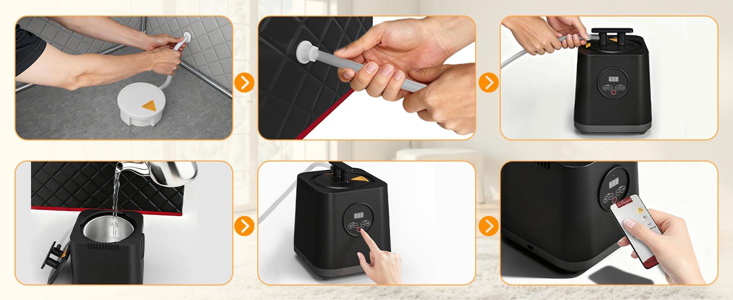 [dealsforyoudays]TEHANLD Portable Sauna Box for Home, Personal Steam Nurecover Saunas Heater at Home Use, 3.0L 1200W Steamer, Indoor Foldable Sauna Tent, Dry Sauna SPA Full Body Inflatable Pool