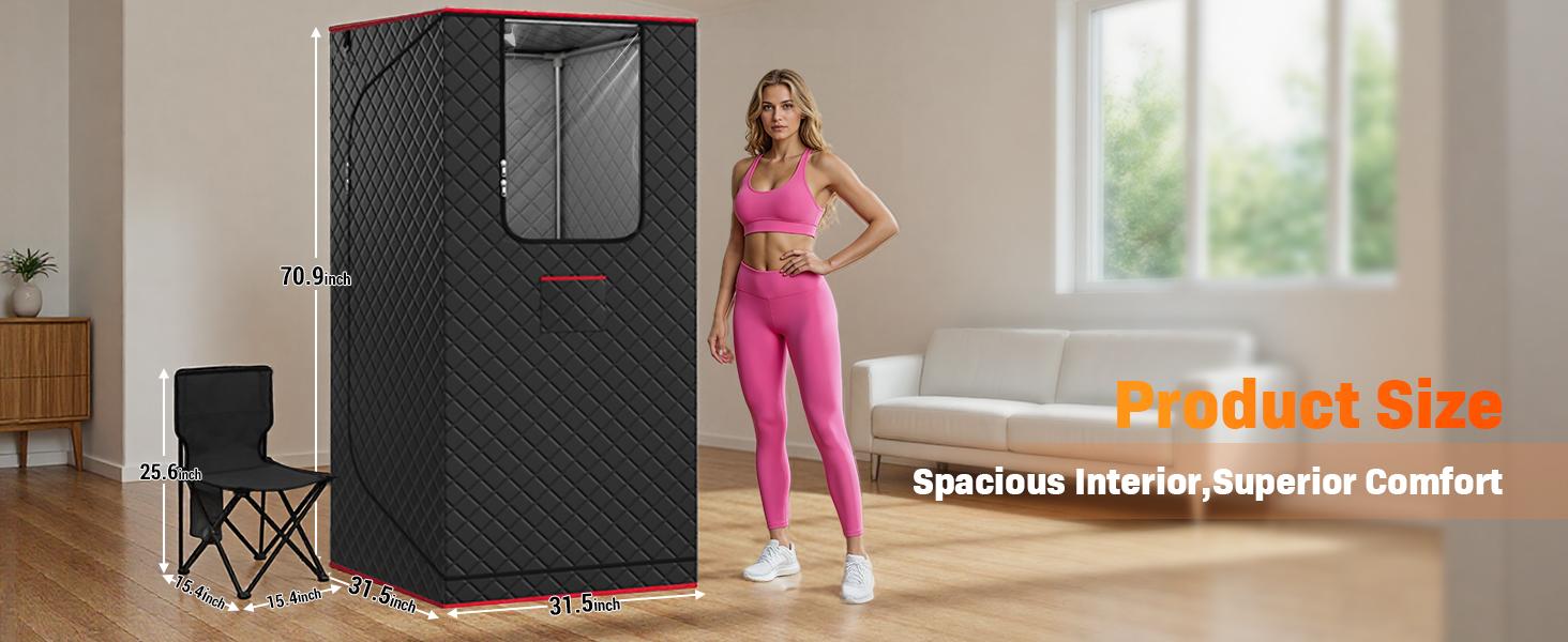 [dealsforyoudays]TEHANLD Portable Sauna Box for Home, Personal Steam Nurecover Saunas Heater at Home Use, 3.0L 1200W Steamer, Indoor Foldable Sauna Tent, Dry Sauna SPA Full Body Inflatable Pool