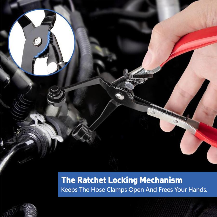 【DealsForYouDays】9PCS Hose Clamp Pliers, Automotive Pliers Kit,Long Reach Hose Clamp Tool Remover for Water Hose and Automotive Coolant Radiator Heater with Flexible Wire Long Reach Hose Clamp and Flat Band Pliers #DealsForYouDays
