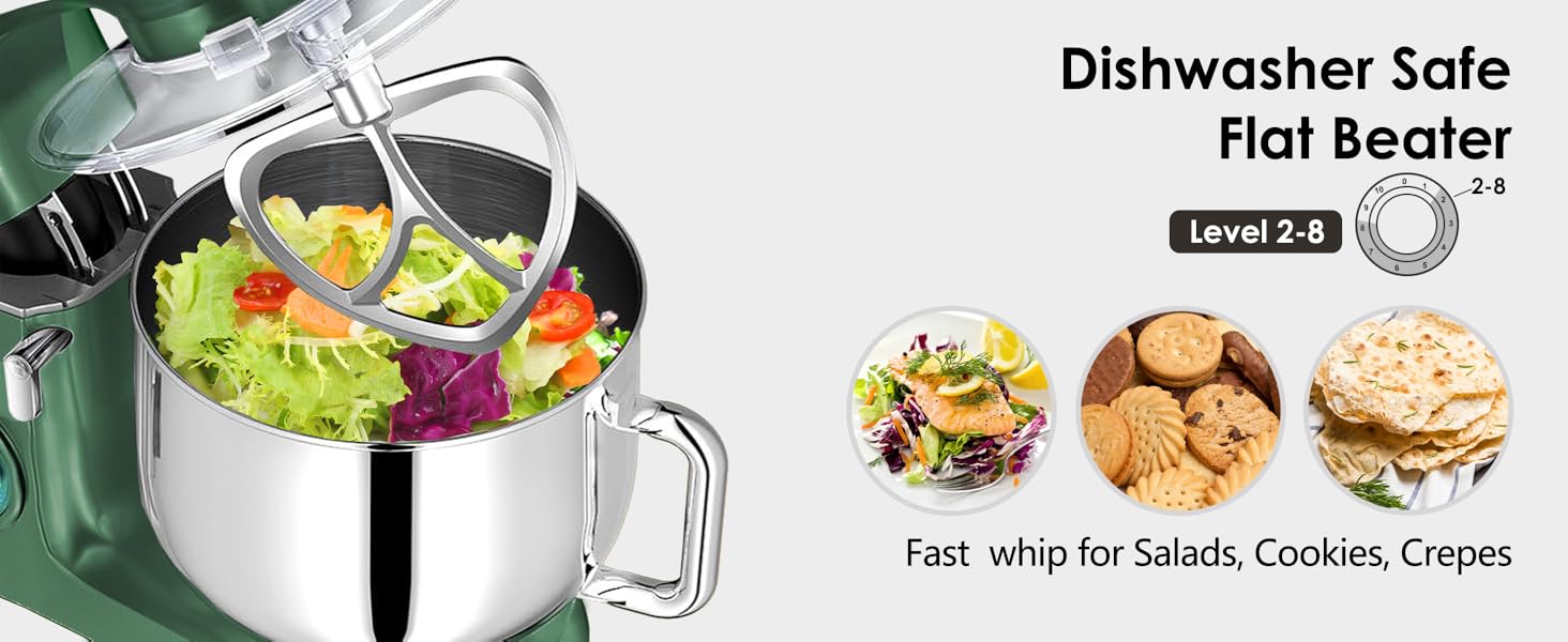Kitchen in the Box Stand Mixer 8.5QT | 900W 10-Speed Kitchen Mixer for Baking, Dough, Cookies & Everyday Cooking | Best Holiday Gift summerwins