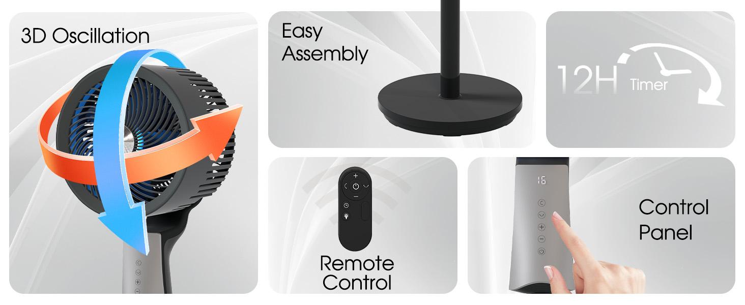 TMWINGS Pedestal Fan for bedroom, 90ft High Velocity Pedestal Fan for Large Rooms & Garages, 32 Speeds 3 Modes, Oscillating with Remote, 12H Timer – for Bedroom Living Office TMWINGS Pedestal Fan for bedroom, 90ft High Velocity Pedestal Fan for Large Rooms & Garages, 32 Speeds 3 Modes, Oscillating with Remote, 12H Timer – for Bedroom Living Office