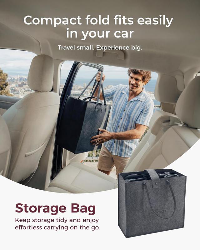 Cochecito de viaje ligero Momcozy TuckGo: plegado con un solo clic para niños de 6 meses a 3 años, almacenamiento inferior de 33 litros, diseño compacto ideal para viajes en avión, bolsa de viaje incluida, reclinado en 3 posiciones, capota con protección 