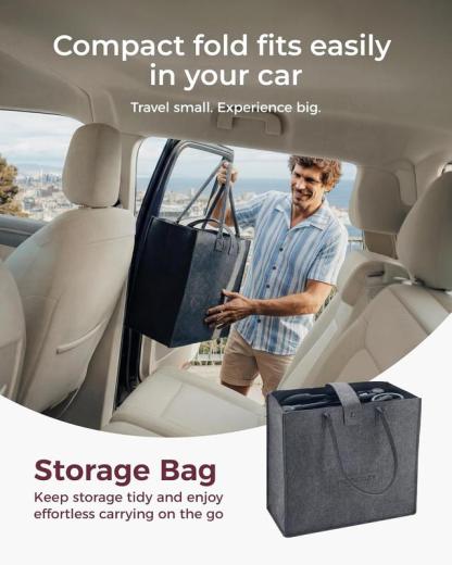 Cochecito de viaje ligero Momcozy TuckGo: plegado con un solo clic para niños de 6 meses a 3 años, almacenamiento inferior de 33 litros, diseño compacto ideal para viajes en avión, bolsa de viaje incluida, reclinado en 3 posiciones, capota con protección 