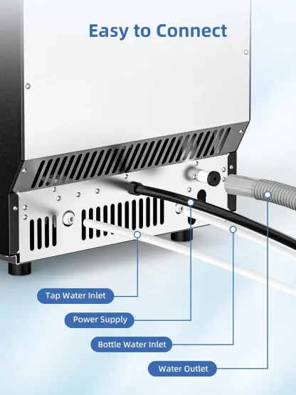 Máquina de hielo comercial COWSAR V2.0, capacidad de 100 libras, dos métodos de suministro de agua, autolimpieza, temporizador de 24 horas, cesta de 33 libras; fabricada en acero inoxidable, ideal para escuelas, hogares, bares y vehículos recreativos (RV)