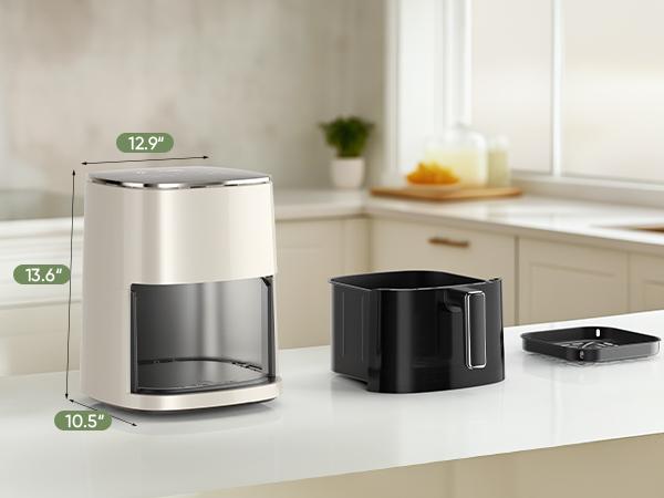 12-in-1 Air Fryer 6.34 QT with Dishwasher Safe Parts &mdash; Roast, Crisp, Reheat & Dehydrate | Includes 20 Healthy Recipes