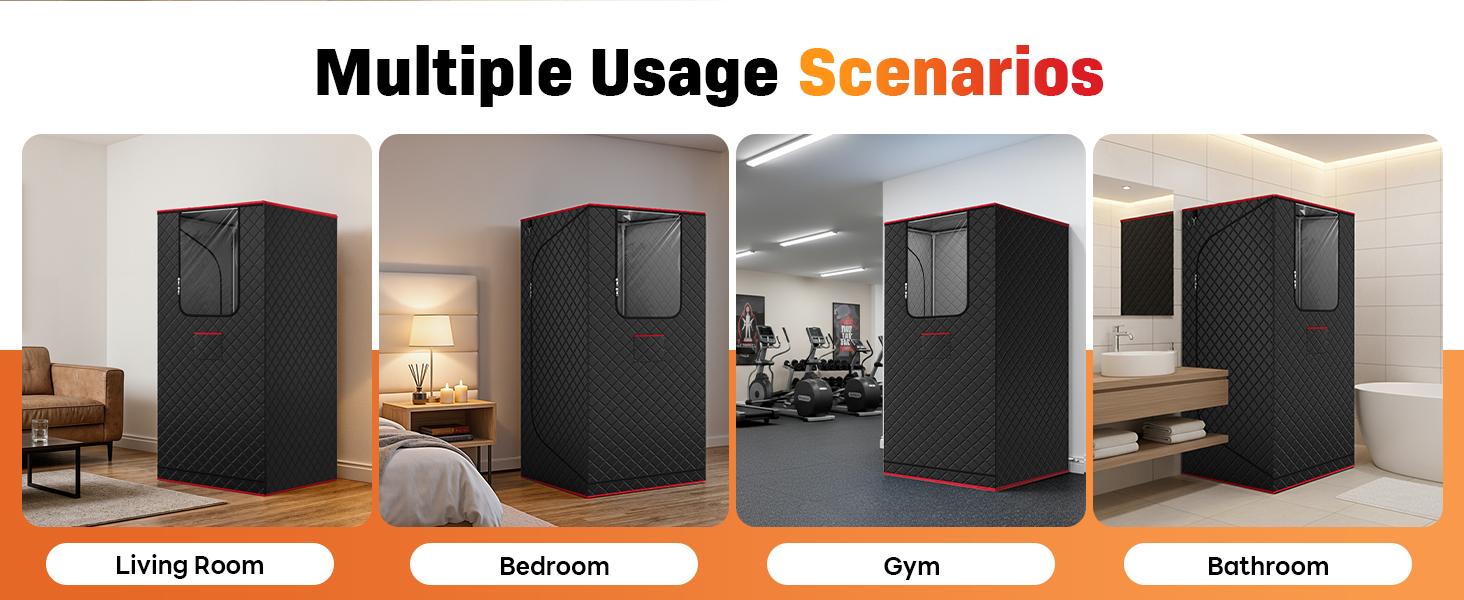 [dealsforyoudays]TEHANLD Portable Sauna Box for Home, Personal Steam Nurecover Saunas Heater at Home Use, 3.0L 1200W Steamer, Indoor Foldable Sauna Tent, Dry Sauna SPA Full Body Inflatable Pool