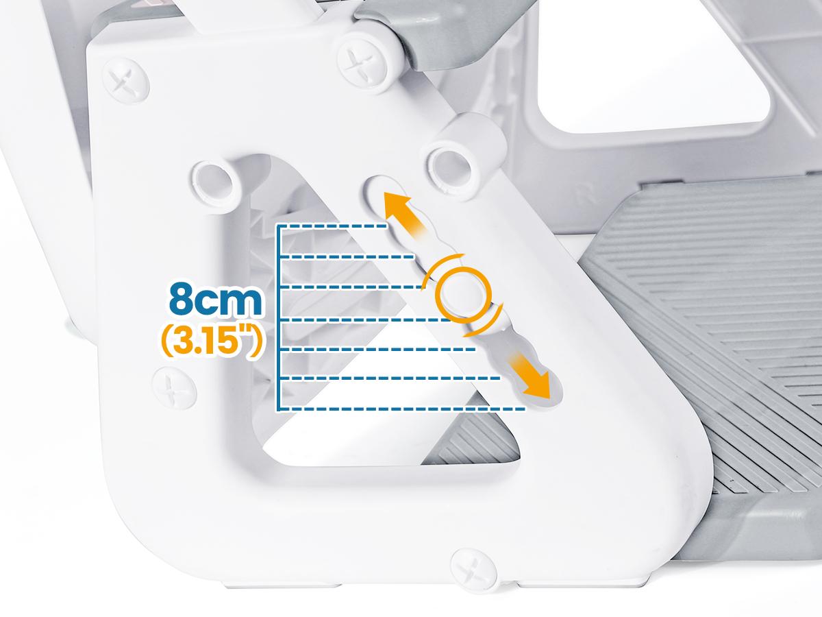 Orzbow Adjustable Height 2-IN-1 Kids Potty Training Toilet Seat with Step Stool, Stable Training Ladder Potty Seat with Splash Guard & Anti-Slip Pad, Grey
