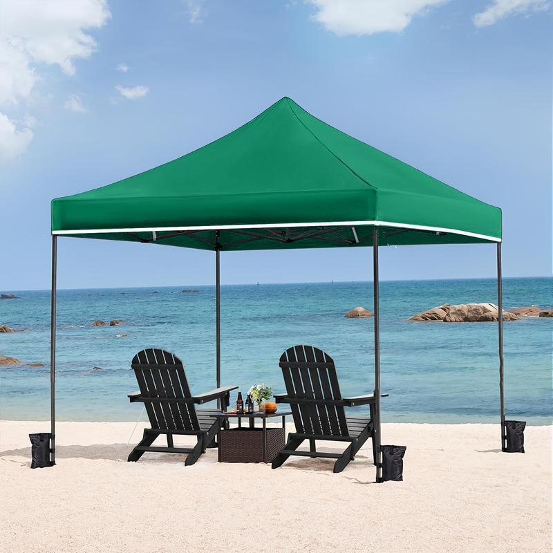 Carpa plegable de 10 x 10, refugio portátil comercial emergente, toldo para exteriores resistente a la lluvia y al sol, adecuado para reuniones familiares, fiestas y actividades al aire libre.