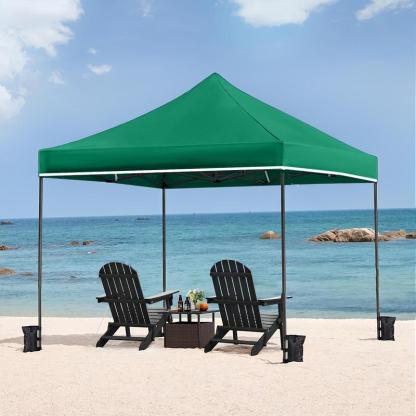 Carpa plegable de 10 x 10, refugio portátil comercial emergente, toldo para exteriores resistente a la lluvia y al sol, adecuado para reuniones familiares, fiestas y actividades al aire libre.
