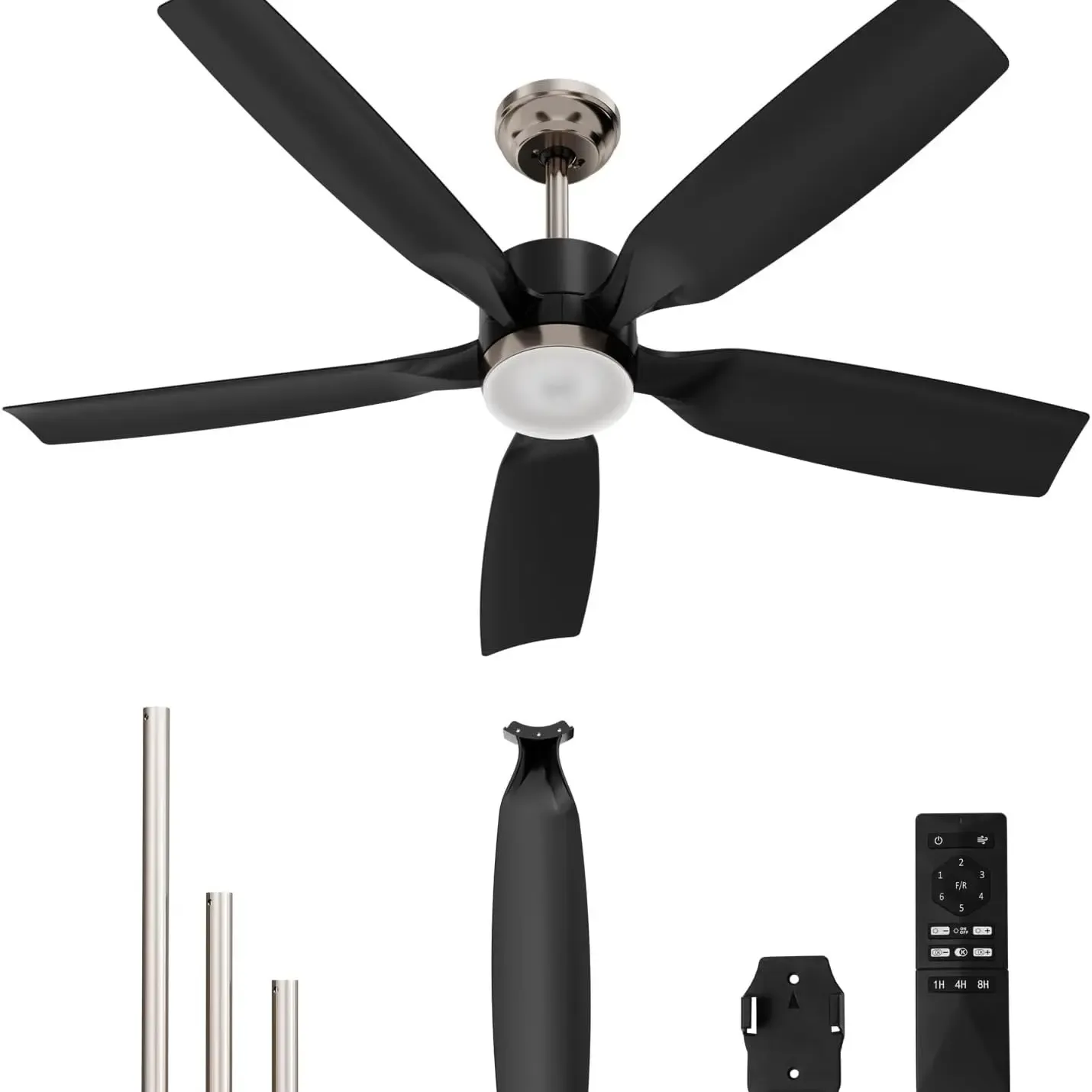 Ventilador de techo de perfil bajo de 52 pulgadas con luz y control remoto