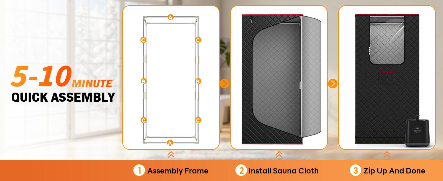 [dealsforyoudays]TEHANLD Portable Sauna Box for Home, Personal Steam Nurecover Saunas Heater at Home Use, 3.0L 1200W Steamer, Indoor Foldable Sauna Tent, Dry Sauna SPA Full Body Inflatable Pool