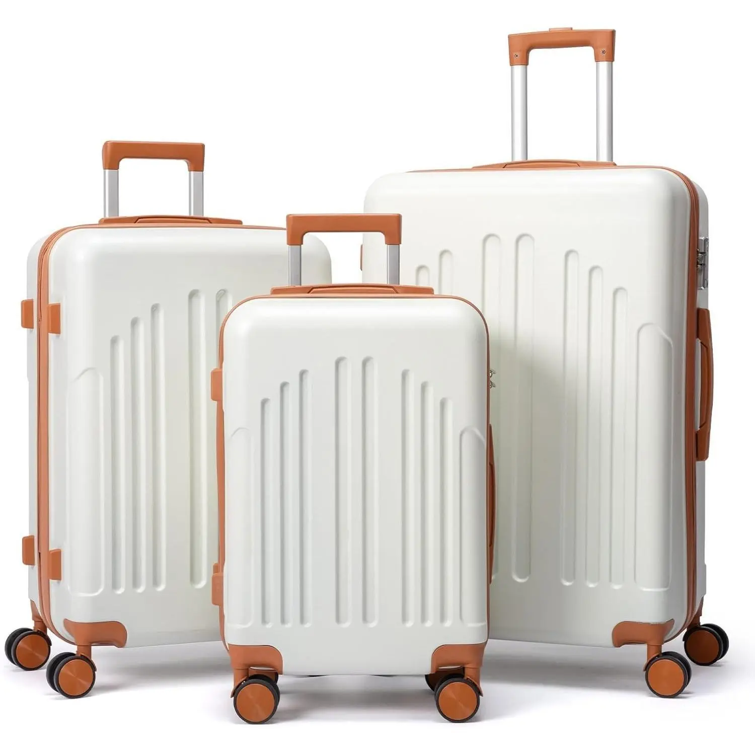 Juego de maletas Ubesgoo de 3 piezas, set de maletas rígidas de ABS con ruedas giratorias dobles y cerradura TSA, ideal para viajes de negocios — Set de 3 piezas (20/24/28)