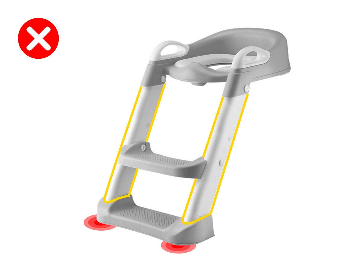 Orzbow Adjustable Height 2-IN-1 Kids Potty Training Toilet Seat with Step Stool, Stable Training Ladder Potty Seat with Splash Guard & Anti-Slip Pad, Grey