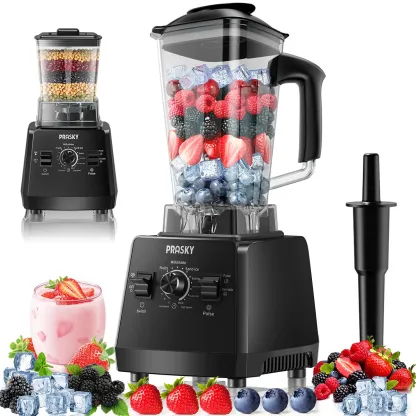 PRASKY BK-688 Licuadora de 68 oz, 2 recipientes