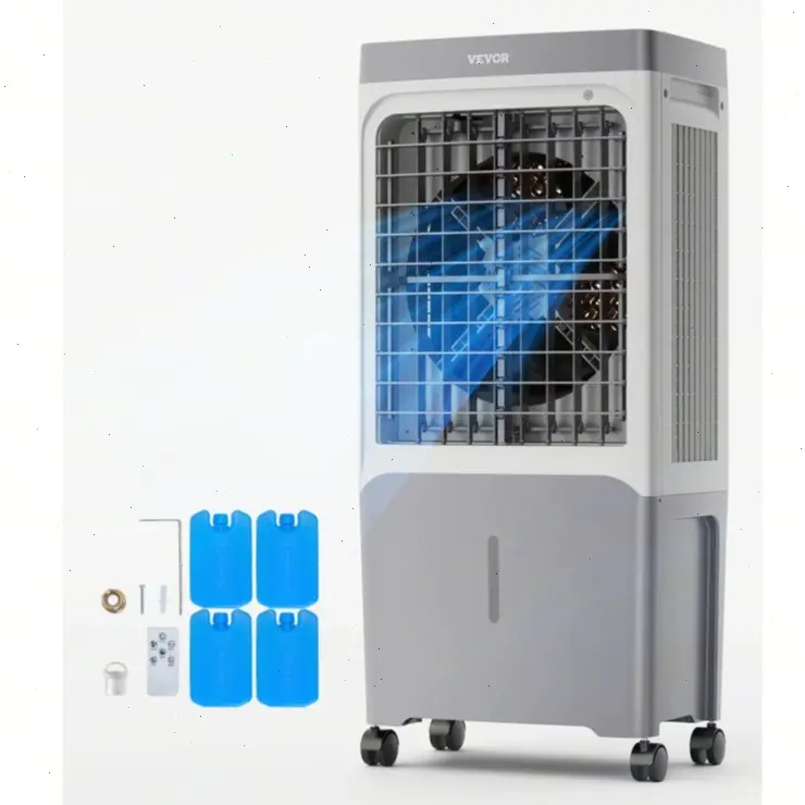 Enfriador de aire evaporativo VEVOR de 3100 CFM con control remoto