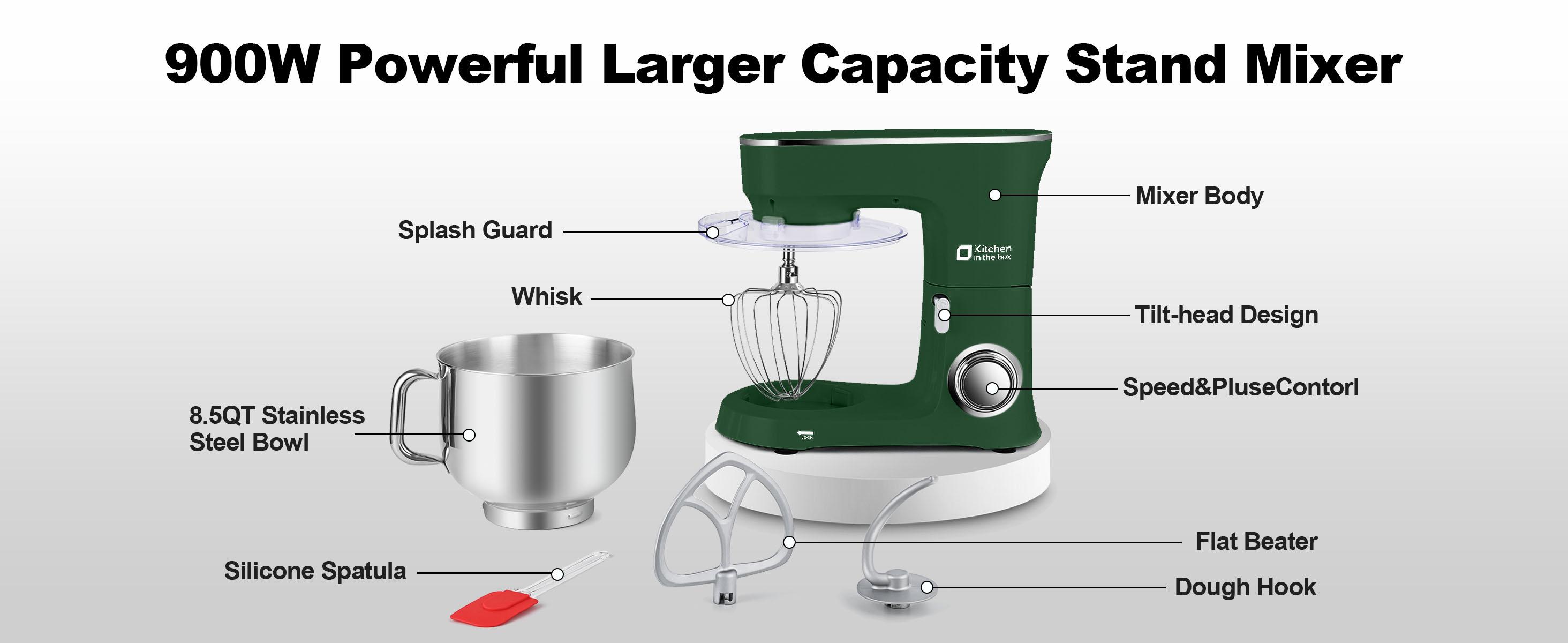 Kitchen in the Box Stand Mixer 8.5QT | 900W 10-Speed Kitchen Mixer for Baking, Dough, Cookies & Everyday Cooking | Best Holiday Gift summerwins
