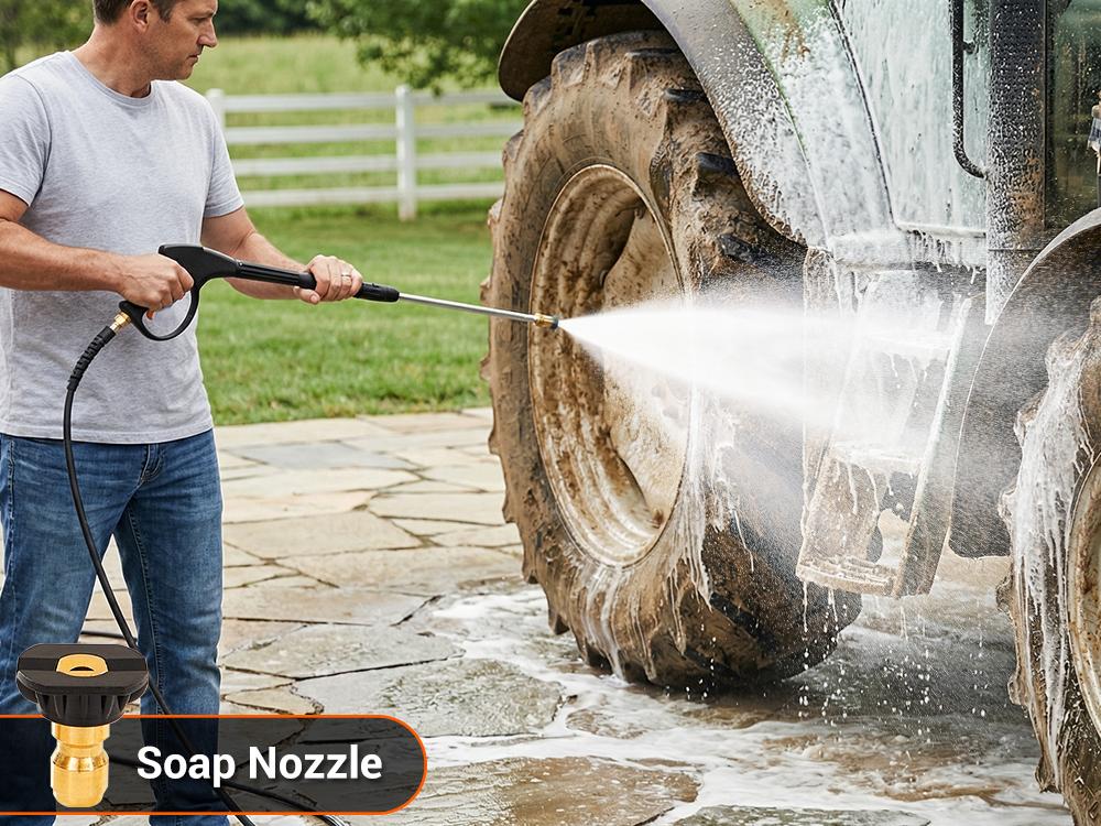 Efurden Gas Powered Pressure Washer 3500 PSI, 2.3 GPM Heavy Duty High Power Washer,209CC 7HP Engine with 25Ft Pressure Hose, Axial Aluminum Pump, Soap Tank, 4 Quick Connect Nozzle Efurden Gas Powered Pressure Washer 3500 PSI, 2.3 GPM Heavy Duty High Power Washer,209CC 7HP Engine with 25Ft Pressure Hose, Axial Aluminum Pump, Soap Tank, 4 Quick Connect Nozzle