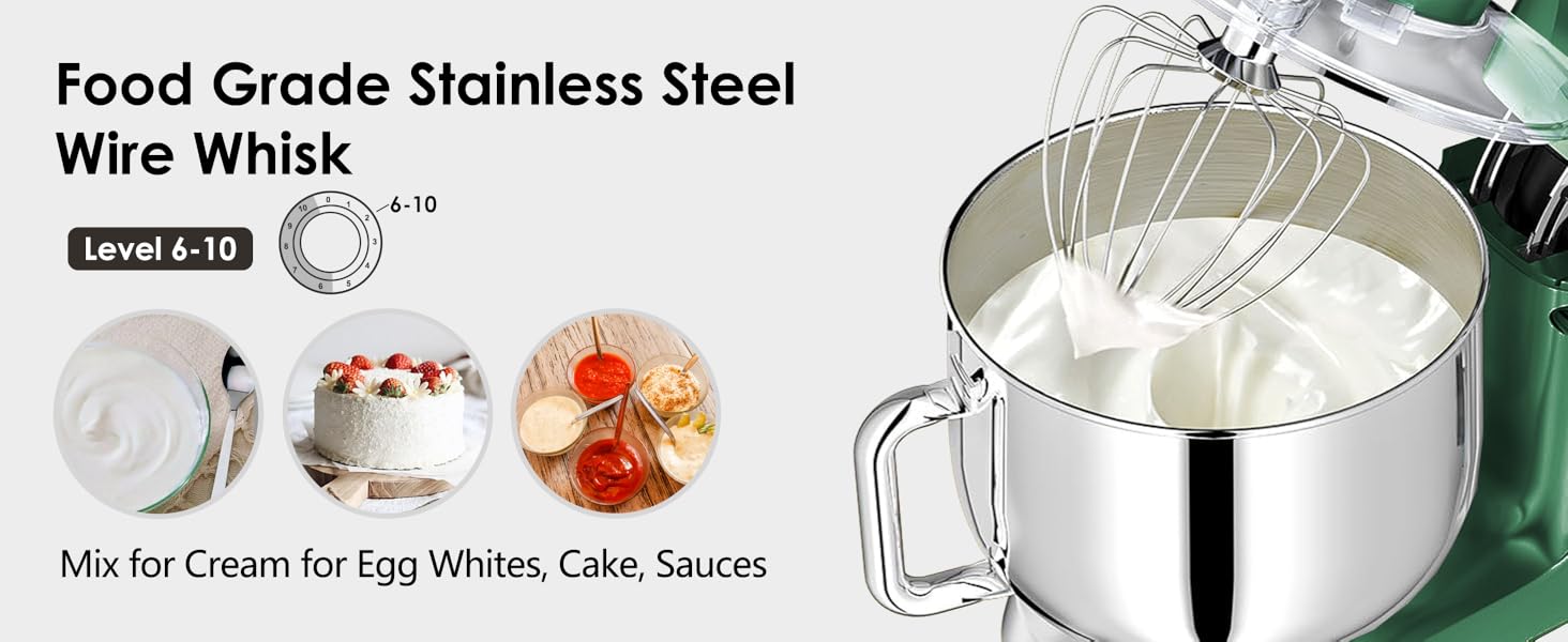 Kitchen in the Box Stand Mixer 8.5QT | 900W 10-Speed Kitchen Mixer for Baking, Dough, Cookies & Everyday Cooking | Best Holiday Gift summerwins