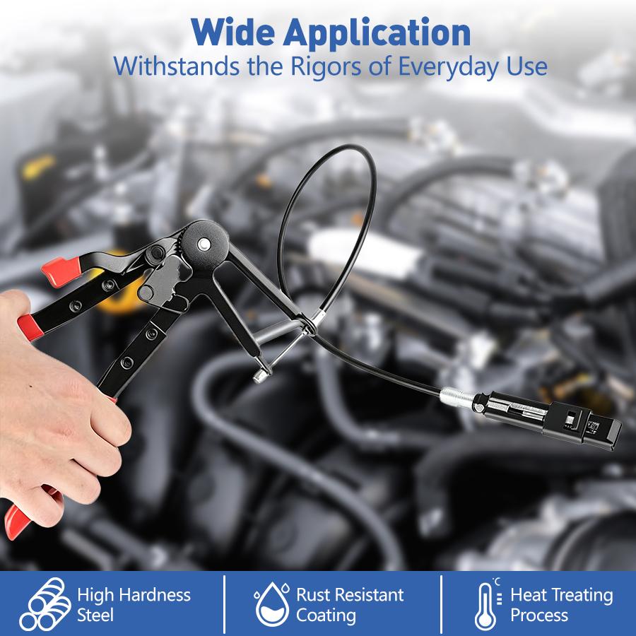 【DealsForYouDays】9PCS Hose Clamp Pliers, Automotive Pliers Kit,Long Reach Hose Clamp Tool Remover for Water Hose and Automotive Coolant Radiator Heater with Flexible Wire Long Reach Hose Clamp and Flat Band Pliers #DealsForYouDays