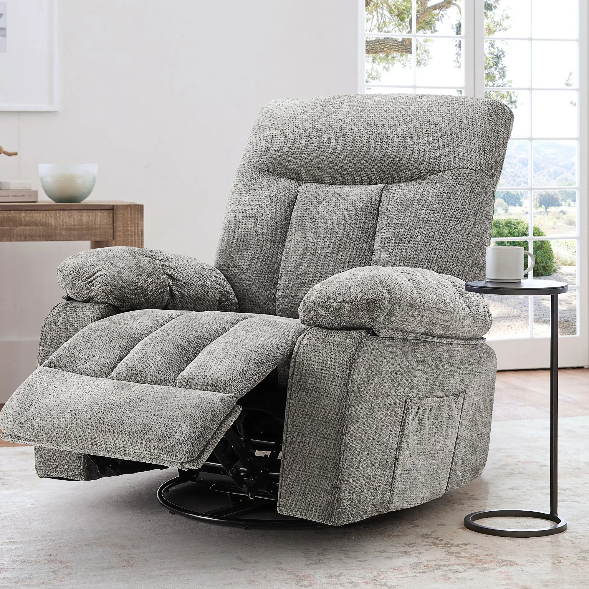 Sillón reclinable y mecedora DUMOS con masaje y calefacción