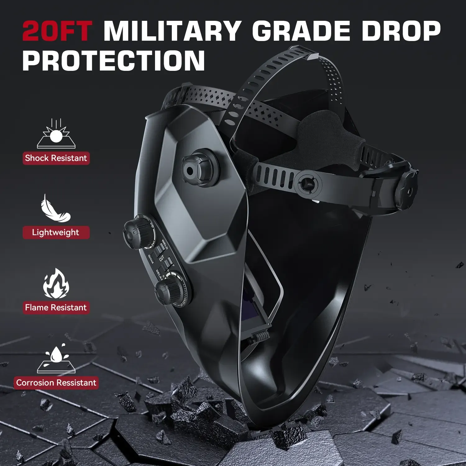 Casco de soldadura con oscurecimiento automático ARCCAPTAIN HSH-G999
