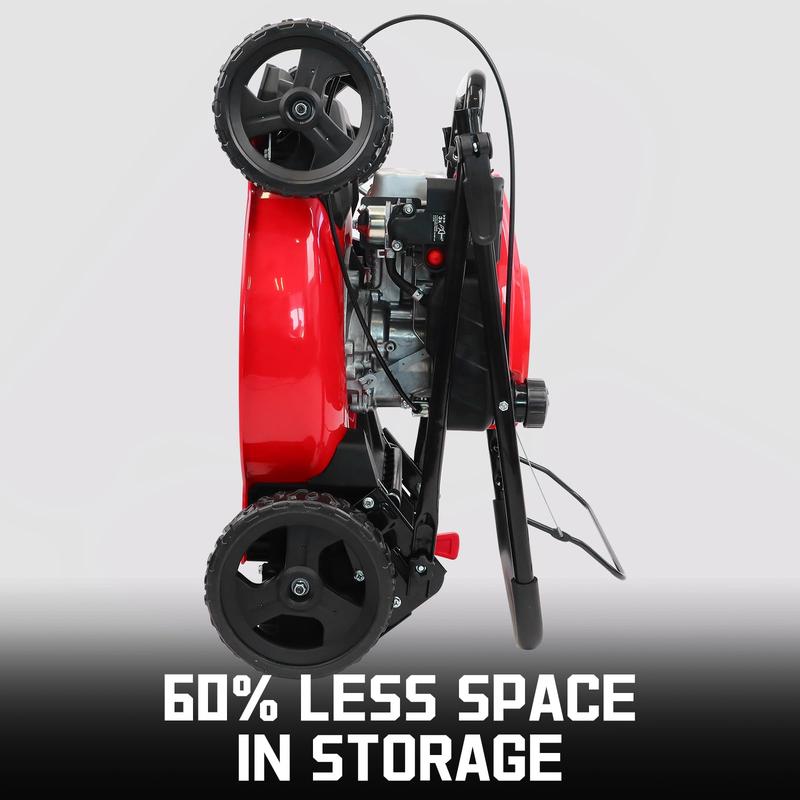 Cortacésped a gasolina PowerSmart, motor de 144 cc y 18 pulgadas, modelo de empuje 2 en 1 / 3 en 1, aceite incluido, uso rudo, para jardines pequeños y grandes (DV8618C/DV8618P)