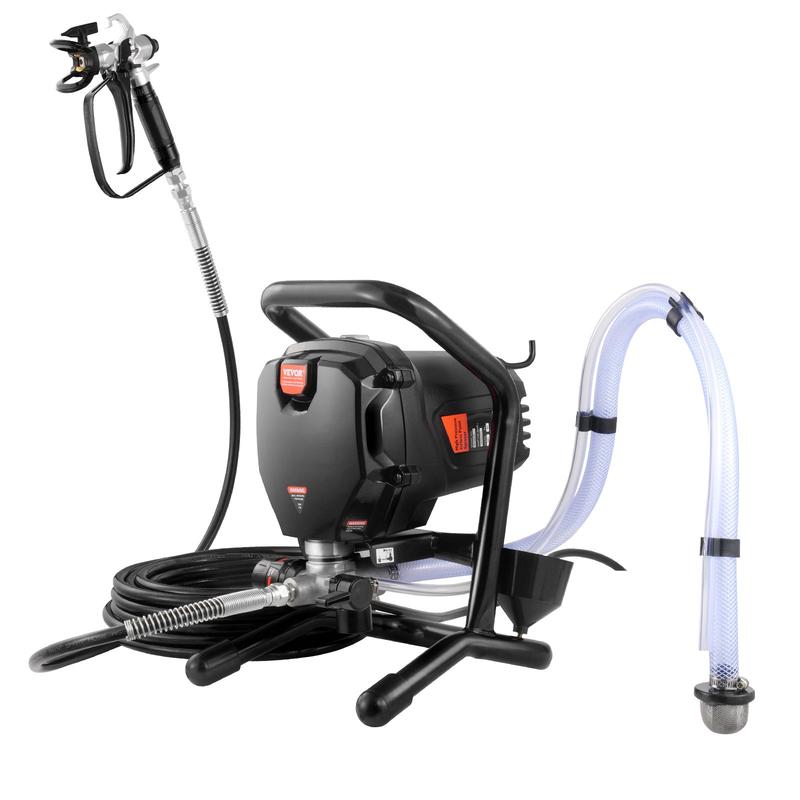 Pulverizador de pintura sin aire con soporte, 3000 PSI, 750 W, para interiores y exteriores del hogar, muebles y vallas, TikTokShopBlackFriday, pulverizador de pintura manual con manguera, VEVOR Super Brand Day