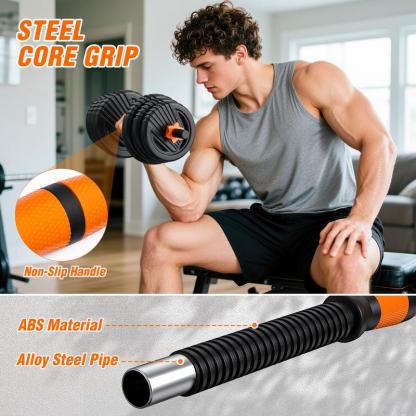 5 in 1 Adjustable Dumbbell set, 55/66/88lbs Weight Set for Home Workout,  Pesas Para Ejercicios en Casa Used as Barbell, Kettlebells, Push up Stand, Fitness Equipment for Home Gym Suitable Men/Women Mancuernas Para Ejercicios de Hombre