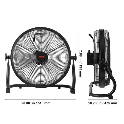 Ventilador inalámbrico VEVOR de 16 pulgadas: ventilador personal portátil y silencioso para el hogar o la oficina, con cabezal pivotante manual de 360 ​​grados, regulación de velocidad continua, alta velocidad y funcionamiento inalámbrico; ventilador de s