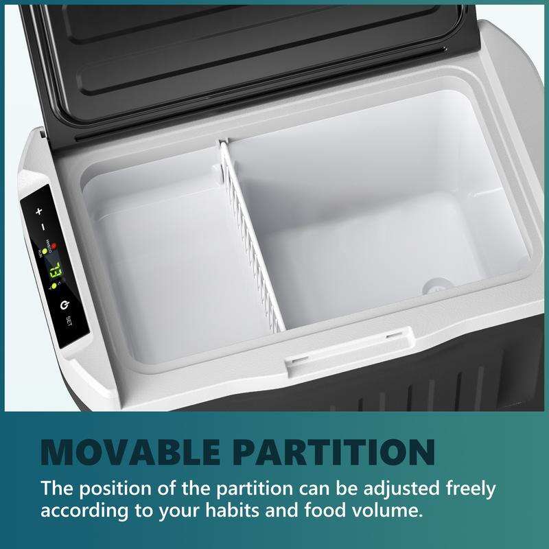 Refrigerador de 12 V, Nevera Portátil para Coche de 22 QT (21 L) y Congelador (-4 °F a 68 °F), Hielera Eléctrica con Compresor (12/24 V CC y 110-240 V CA) para Camping, Viajes y Camiones — Compatible con Múltiples Modelos para una Versatilidad Total