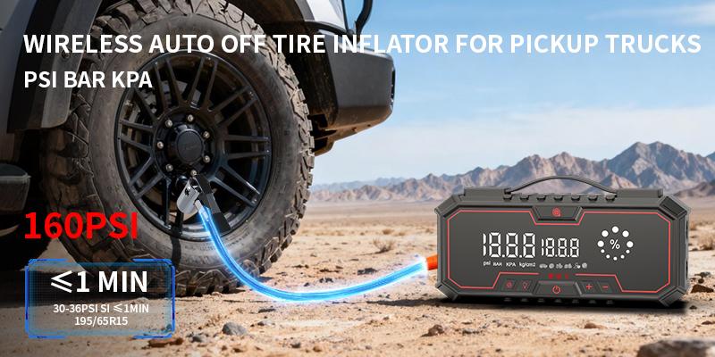 【Father's Day Gift】Kapeezi 12V Portable Emergency Car Battery Starter, 18000mAh Power Bank, 160PSI Tire Inflator, LED Light, Car Tool Kit, Automotive Essential Accessory Car Essentials