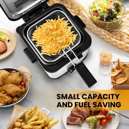SUSTEAS 1500W Electric Deep Fryer with Temperature Control