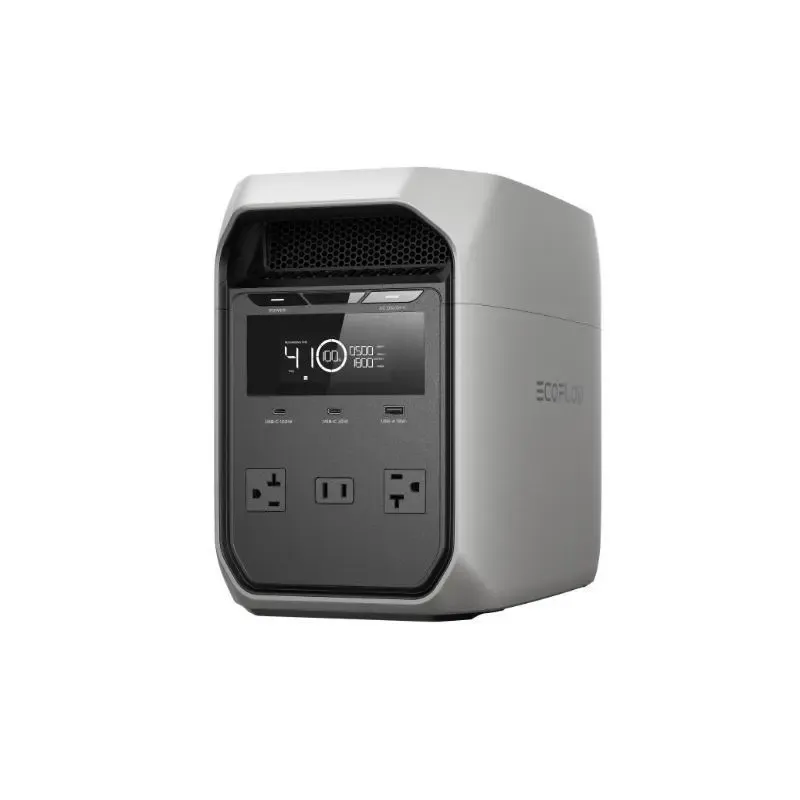 batería LiFePO4 de 1024 Wh, salida de CA de 1800 W / USB-C de 100 W, carga rápida en 1 hora; generador solar para respaldo doméstico, acampada y vehículos recreativos (RV).