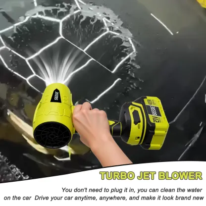 Soplador turbo SEESE, soplador de hojas, ventilador turbo de alta potencia, motor de cobre puro, secado de automóviles tras el lavado, quitanieves manual, soplador de aire turbo inalámbrico, mejoras para el hogar, mantenimiento del jardín, regalo ideal.