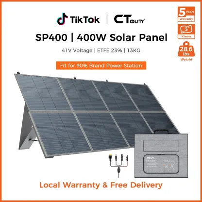 Panel solar plegable SP400 de 400 W para acampada