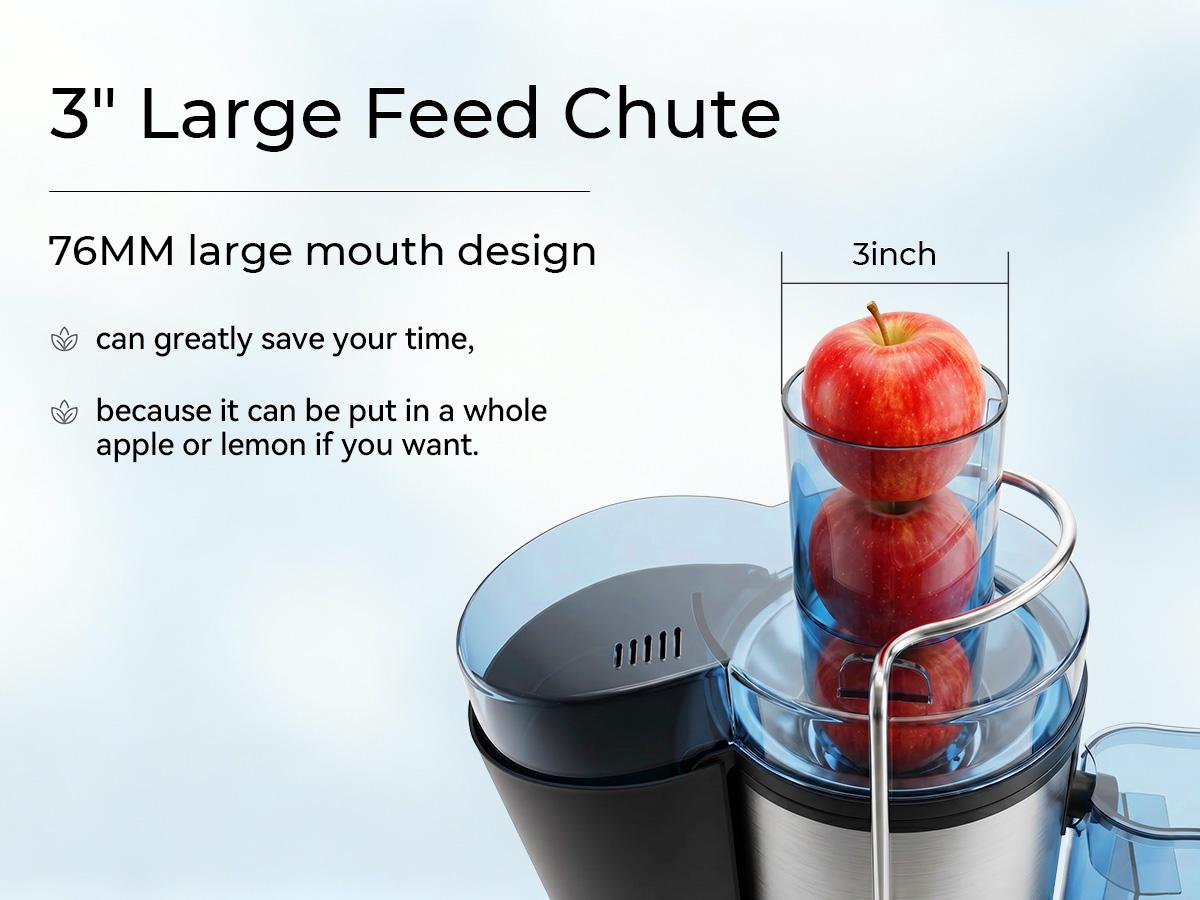 BOYUEVI 800W Juicer Machine with 3&rdquo; Wide Feed Chute, Centrifugal Juice Extractor for Whole Fruits & Vegetables, 30oz Juice Jug, Easy to Clean, BPA-Free &ndash; mothersdaygift